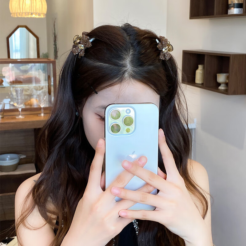 Dongyi Premium Women's Side Small Claw Hair Clip Hair Accessories Half-Up Hairpin Qixi Valentine's Day Gift 8