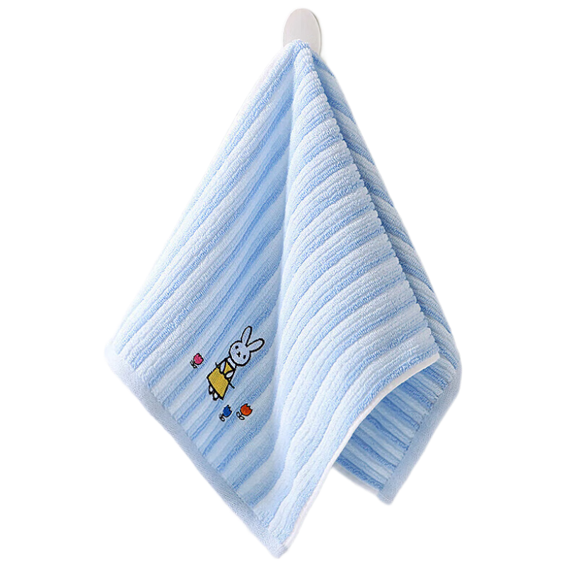 KING SHORE Class A Children's Towel, Pure Cotton 100%, Face Washcloth, Small Handkerchief for Kids, Ladies' Face Towel, 1 Piece