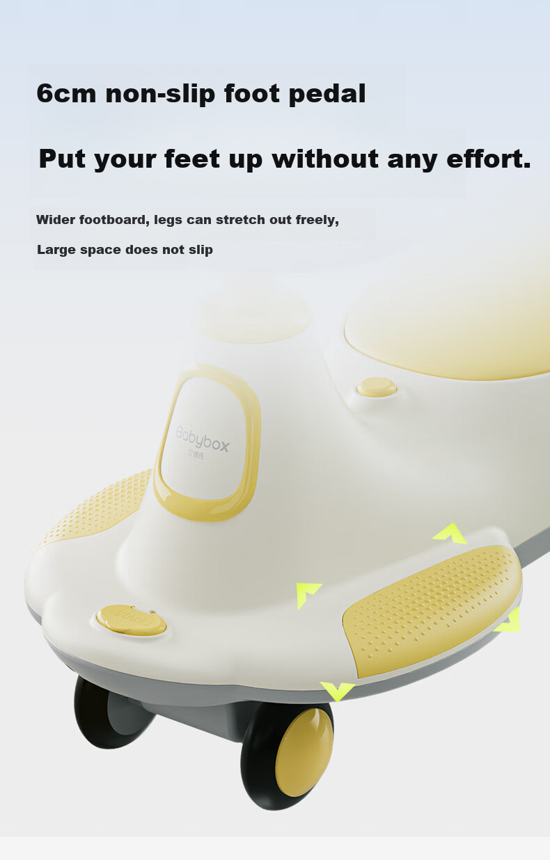 Beiboshi Baby Box Twist Car for Ages 1-3 Anti-Rollover Toddler Children's Scooter, Light-Up Model, First Birthday Gift 13