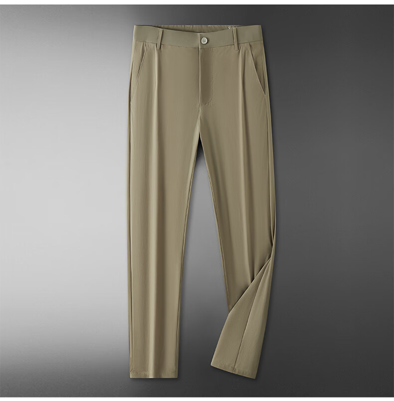 Ayoupang Lightweight Luxury Plus Size Three-Proof Business Casual Men's Loose Fit Extra Large Straight Leg High Elasticity Trousers 10