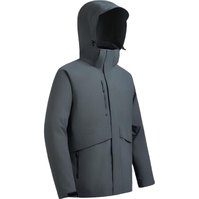 JD Original Chamois 500 Windbreaker Jacket for Men And Women, Stain-Resistant Waterproof Three-In New Year Coat, Misty Gray, XL