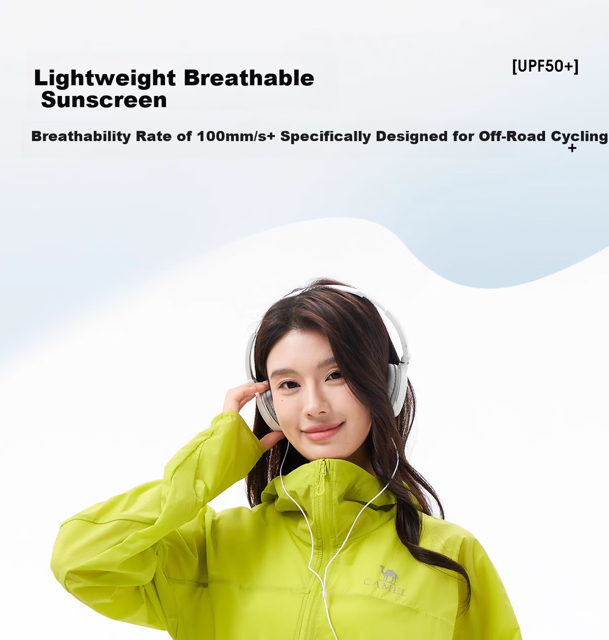 CAMEL Outdoor Sun Protection Clothing UPF50+, Unisex Water-Repellent Sun Protection Jacket A35BA45088 S 1