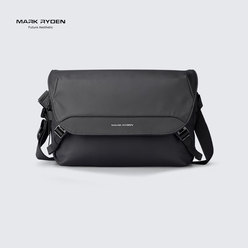 MARK RYDEN Crossbody Bag for Men, Large Capacity Portable Commuter Shoulder Bag, Casual Lightweight Messenger Bag for Outings, Elegant Black
