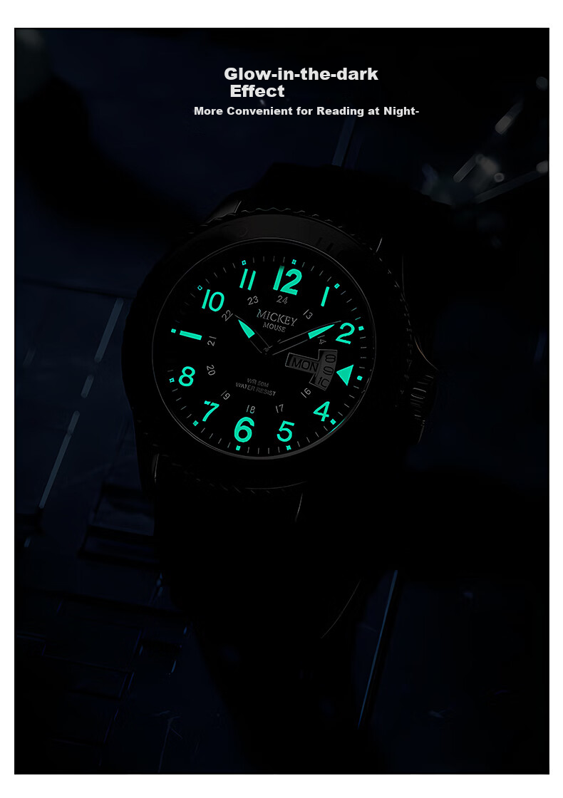 Disney Children's Watch for Elementary School Boys, Middle School And High School Students, Sports Waterproof Luminous Watch for Teenage Boys 9
