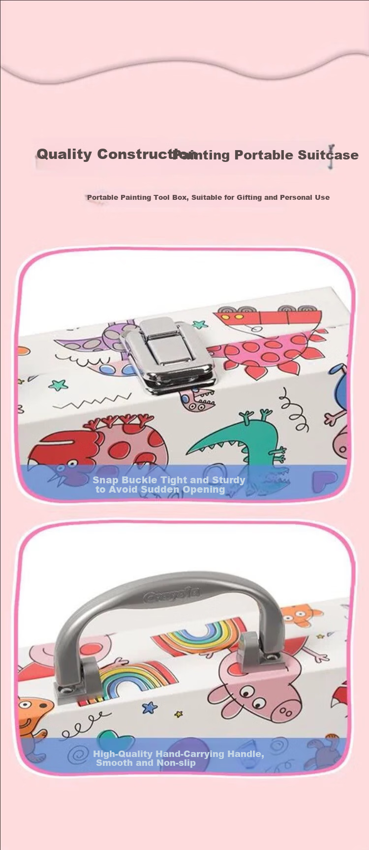 Crayola Peppa Pig Drawing Art Gift Box Set for Kindergarten And Elementary School Children, Spring Festival, Chinese New Year And Birthday Gifts 2