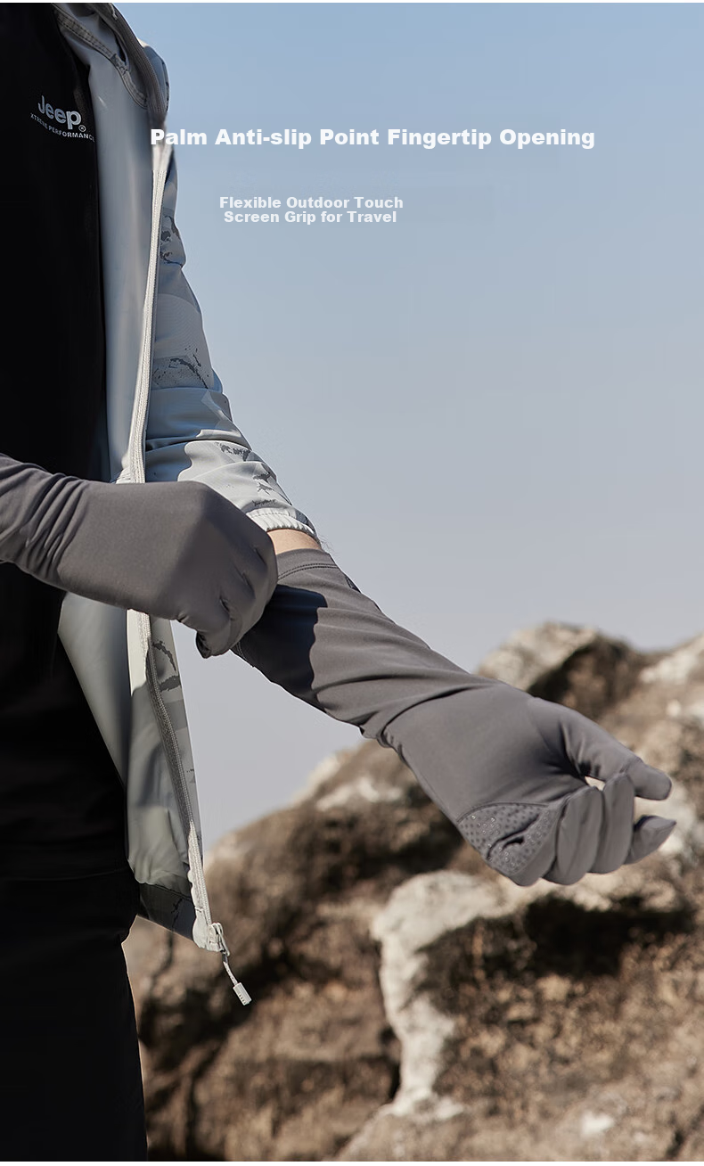 MISSION UV Ice Silk Sunscreen Gloves for Men Summer Outdoor Driving Cycling Sun Protection UV Fishing Gloves for Men 4