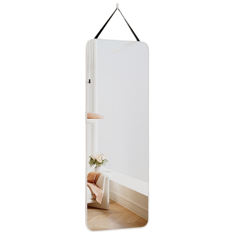 Muhanyue Mirror, Wall-Mounted Self-Adhesive Full-Length Hanging Rope Mirror, Home Dressing Mirror, Instagram Style, for Girls' Bedroom And Dormitory, Wall-Hanging Fitting Mirror