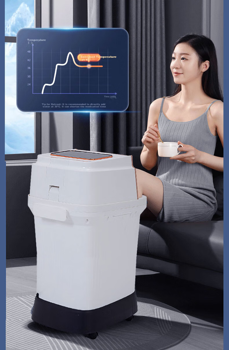 AUX Foot Bath Bucket, Home Use Soaking Tub for Pedicure And Massage, Electric Heating Upgraded Over-Knee Deep Bucket, Mid-Autumn Festival Gift 9