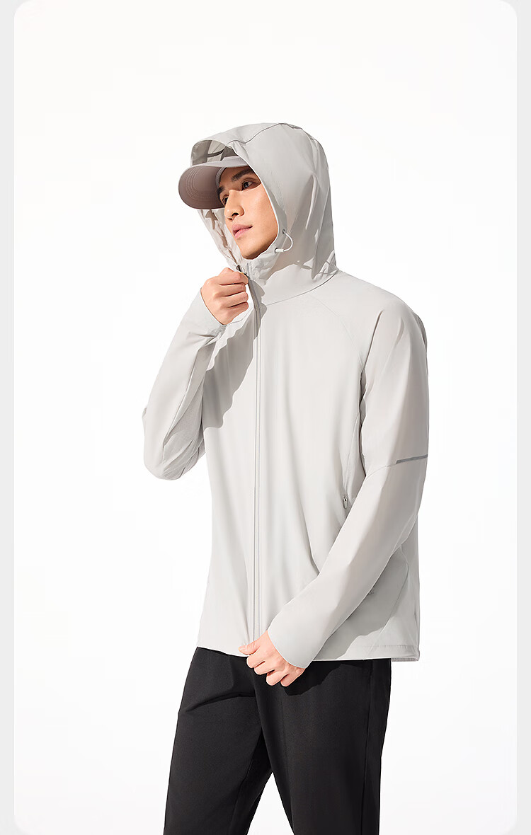 BOSIDENG Summer Casual Sports Original Yarn Sun Protection Jacket Men's UPF100+ UV Protection Loose Travel Coat 8