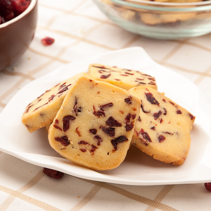 舒可曼蔓越莓干100g 烘焙原料蛋糕面包曲奇饼干馅料蜜饯水果干休闲零食