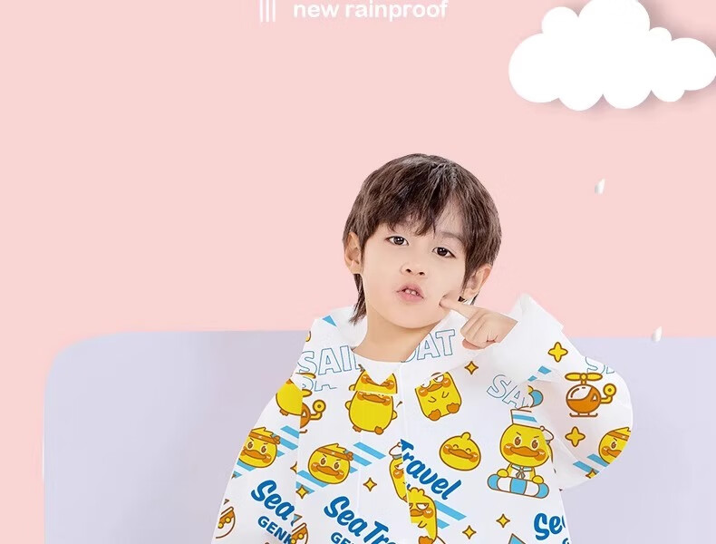 Aikangni Kids Raincoat 6-12 Years Disposable Thickened Anti-Storm Student Full-Body Protective Portable Stylish Little Aviator 12