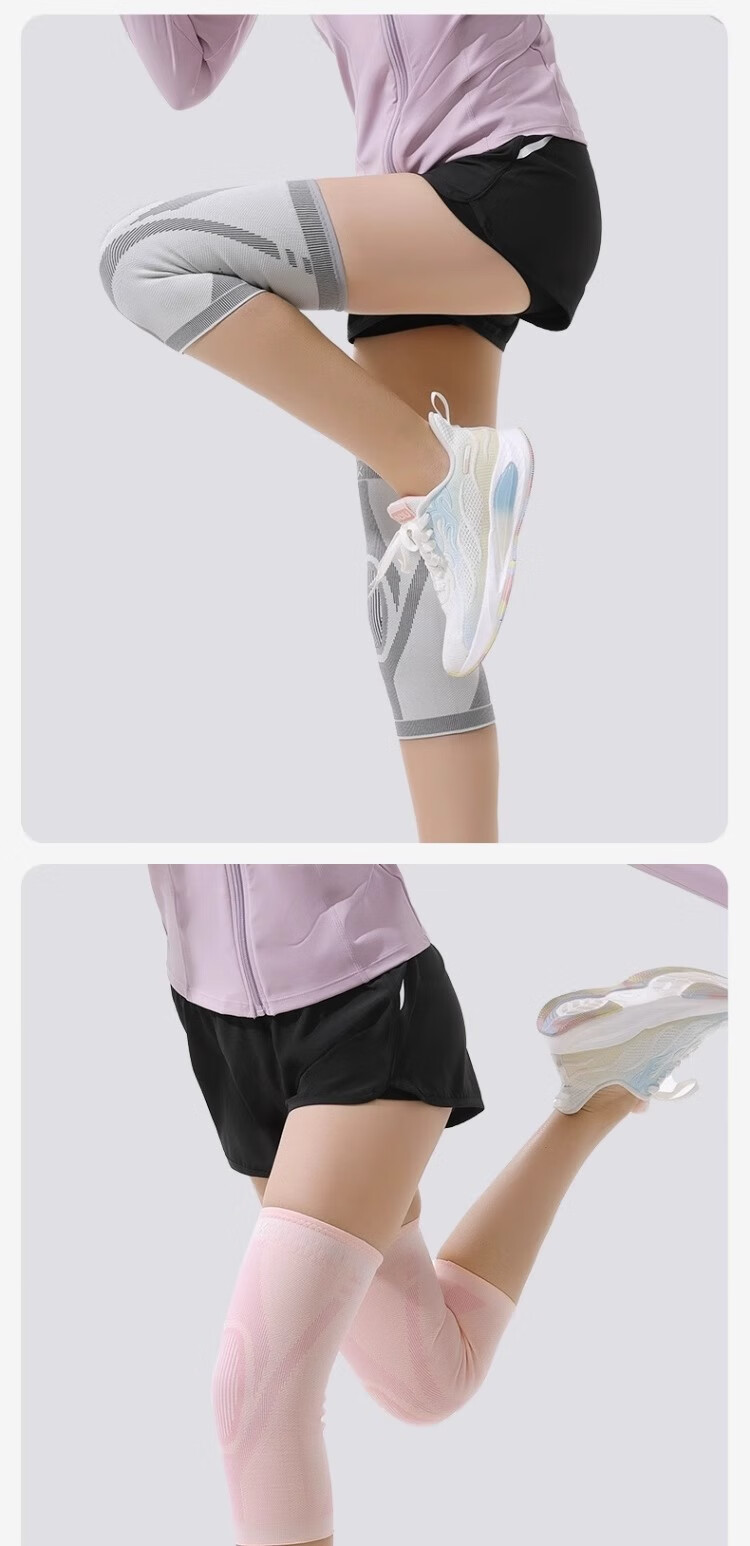 Keep Sports Knee Brace for Men, Thin Breathable Running Jump Rope Anti-Slip Meniscus Knee Protector [Two-Pack] Gray M 1