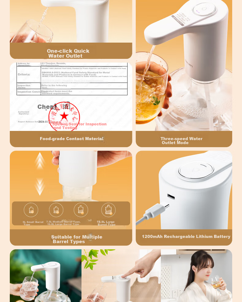 Deli Electric Water Dispenser Pump for Bottled Water, Automatic Mineral Water Pump, Water Jug And Purified Water Dispenser 3