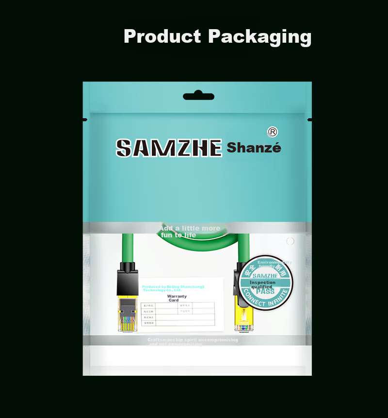 SAMZHE CAT7 Pure Copper Ethernet Cable, 10 Gigabit Shielded Network Connection Cable, High Flexibility Industrial-Grade Finished Network Cable, Computer Broadband Home Use Finished Patch Cord 10 Meters GR7100G 8