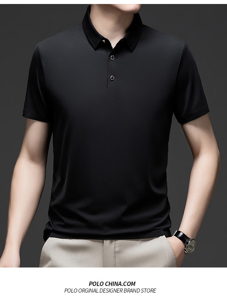 LangSha Polo Shirt for Men, Summer Quick-Dry Ice Silk Cool-Touch T-Shirt, Loose Casual Business Versatile Collared Short Sleeve, Gift for Elders 11