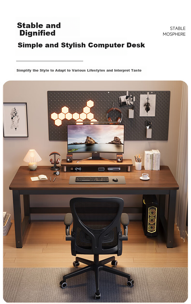 Gupujia Computer Desk, Desktop Office Study Table, Home Writing Desk, Simple Writing Desk, Bedroom Gaming Table 3