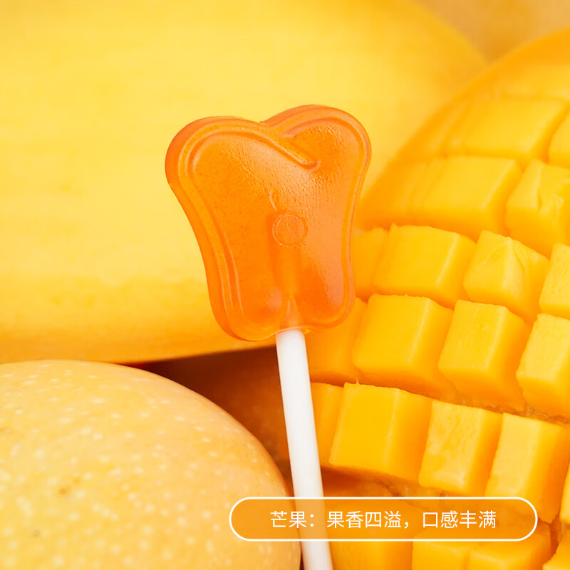 倍齿乐 果VC儿童棒棒糖 8g*16支 草莓/桃子/葡萄/芒果 0蔗糖棒棒糖