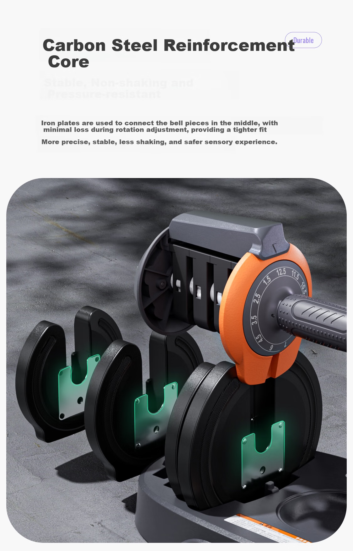 Keep Adjustable Dumbbell with 11 Weight Levels, Professional Fitness Equipment for Muscle Building And Shaping, 12.5kg*1 9