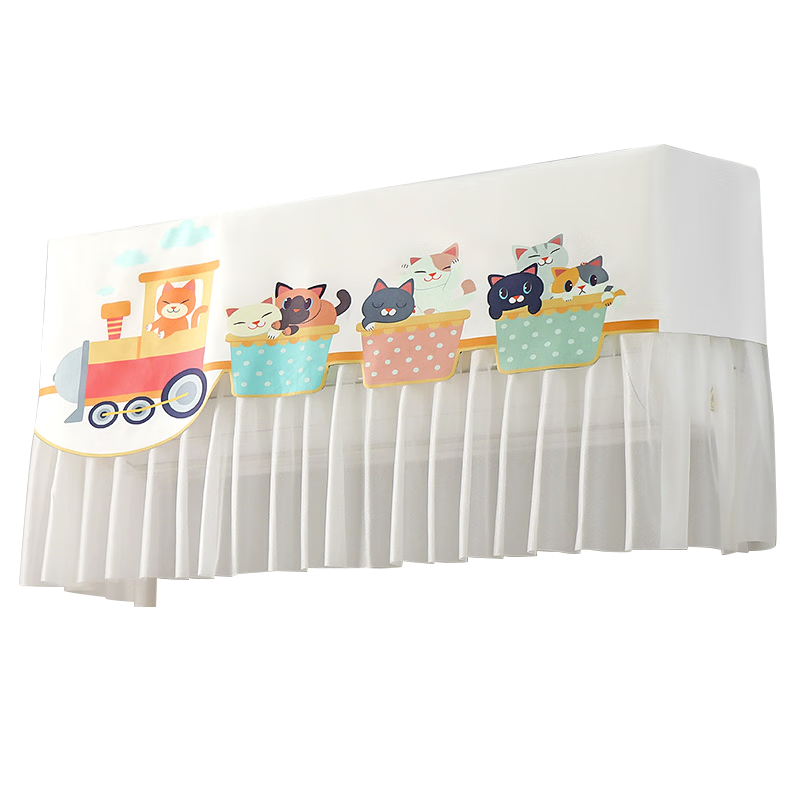PURPAVWINNER Air Conditioner Dust Cover Thermal Windproof Start-up Protective Cover Household Maternity Baby Windproof Curtain for 1.5P-2HP AC Universal Wind Shield Curtain 88-94cm Length