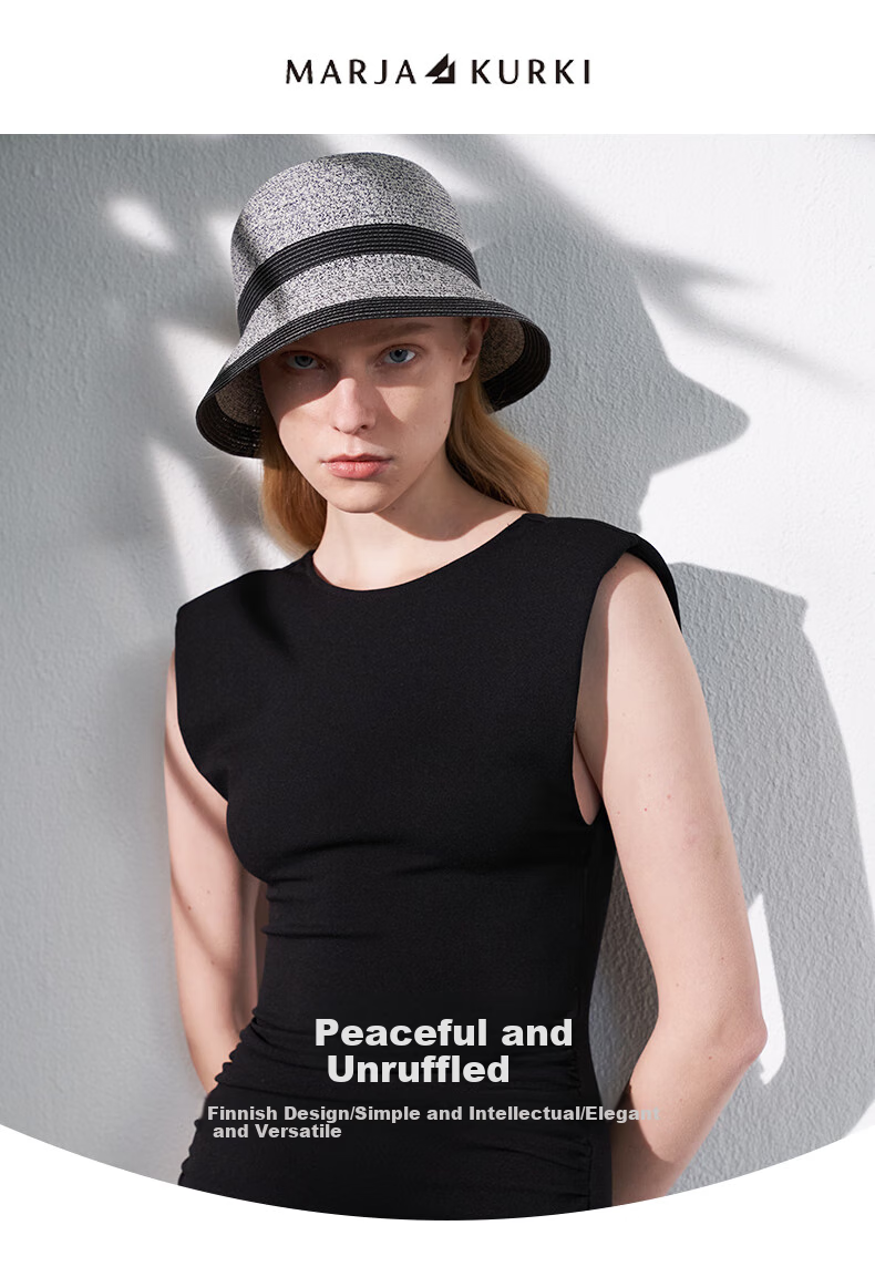 MARJA KURKI (MARJAKURKI) Mother's Birthday Gift, Fisherman Hat, Sun Hat, Sun Protection Straw Hat, Anziru Su, Beige 1