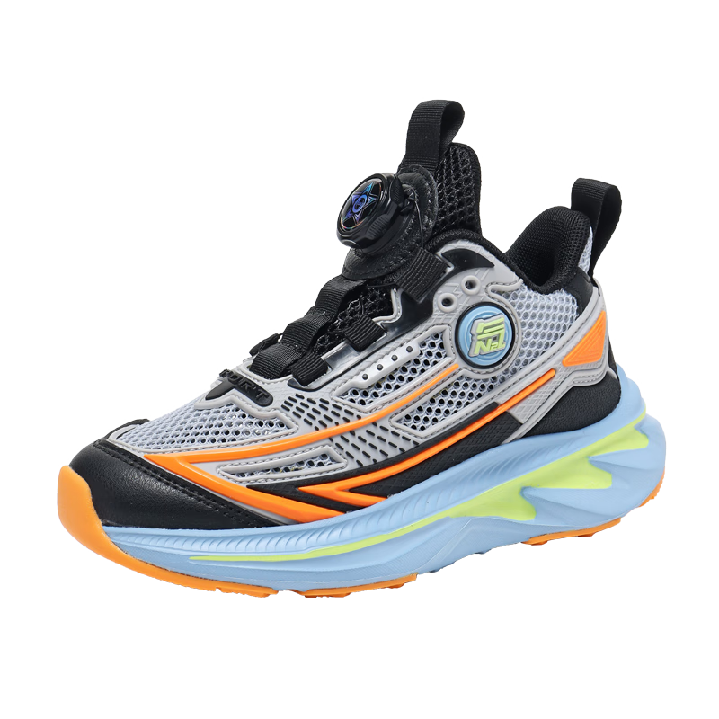 7-PE Boys' Shoes 2026 Spring Summer New Youth Breathable Mesh Running Shoes Soft Sole Kids Sports Shoes