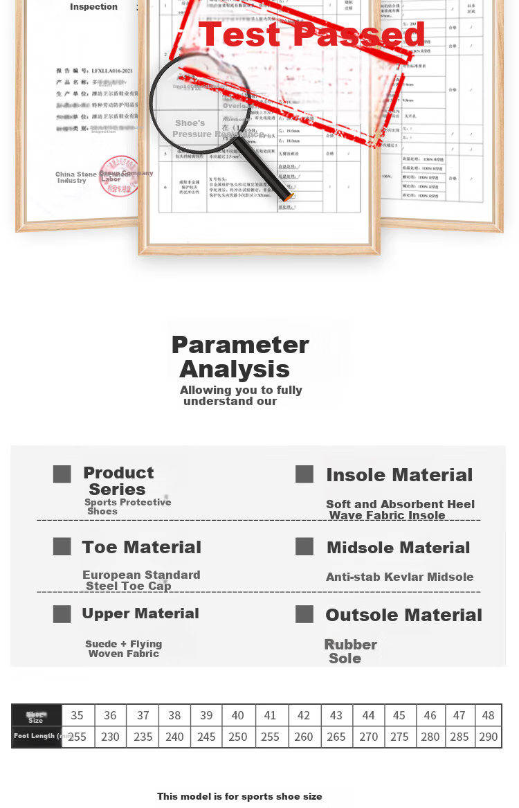 JUNBU Safety Shoes for Men, Summer Breathable Steel Toe Cap, Anti-Smashing And Puncture-Resistant, Lightweight And Comfortable Construction Site Work Shoes 9119 Size 42 4