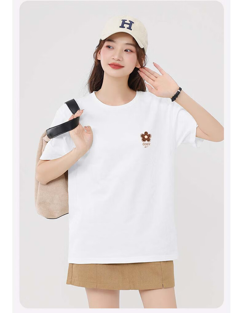Warrior Pure Cotton Loose Short-Sleeve T-Shirt Undershirt for Women, 2026 Summer Fashion Simple Casual Versatile Skin-Friendly Breathable Top 1