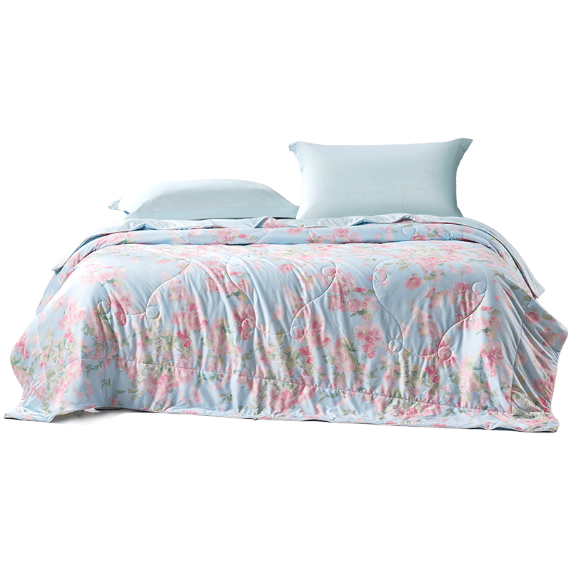 FUANNA Summer Cooling Quilt Machine Washable Antibacterial Air Conditioning Blanket Single Summer Sleeping Cooling Thin Quilt 152×210cm