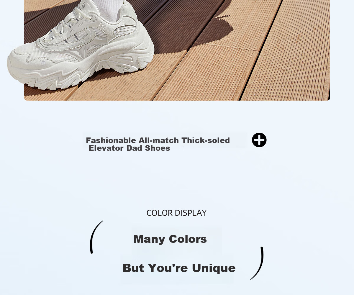 CAMEL [Yunyi] Outdoor Hiking Shoes Fashionable Versatile Thick Sole Height Increasing Non-Slip Casual Dad Shoes F25B397044 10