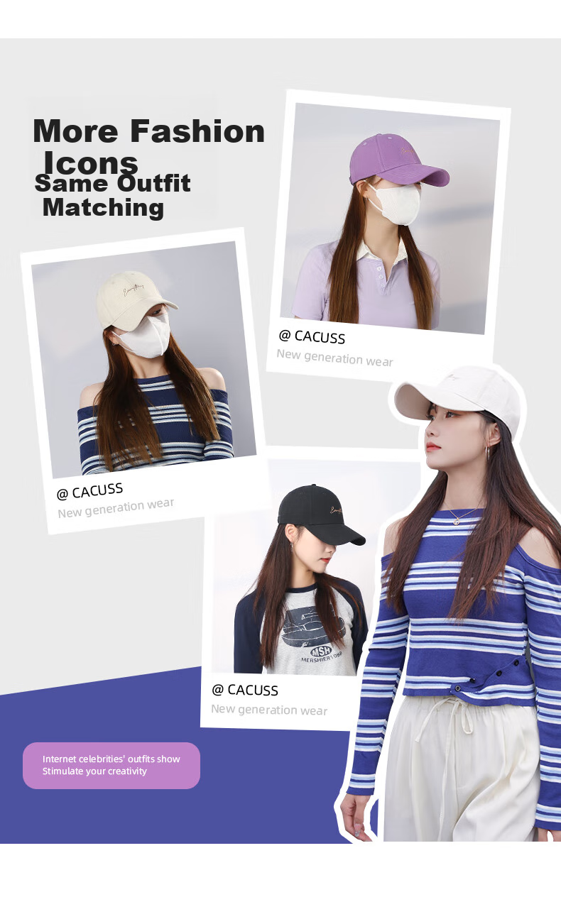 CACUSS Baseball Cap for Women, Spring And Autumn Soft Top Visor Hat, Outdoor Sun Hat, Face-Slimming Korean Style Versatile Sunshade Cap, Coffee Color 7