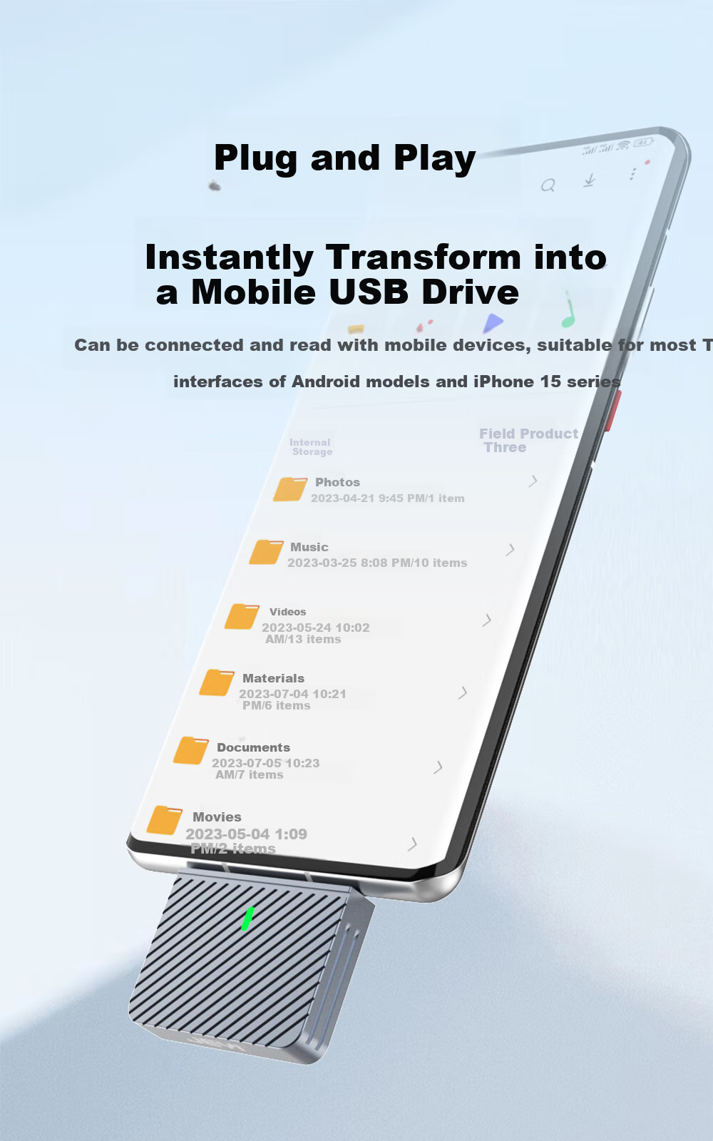 JEYI Direct-Insert M.2 NVMe SSD Enclosure, Type-C 3.2 Gen2 10Gbps, All-Aluminum Alloy Shell, Compatible with Laptops/PCs, Supports 2230 4