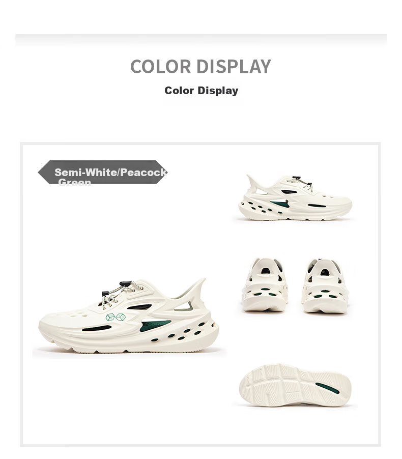 361° Men's Sports Slippers, Spring And Summer BIG3 Perforated Shoes, Outdoor Home Beach Sandals, Men's Slippers, 672426717-11 44