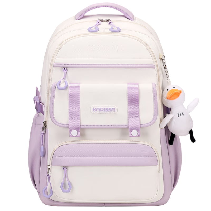 COOLBABY Middle School Student Backpack, Large Capacity with Multiple Compartments, Girls' High School Backpack, Carrie's Series