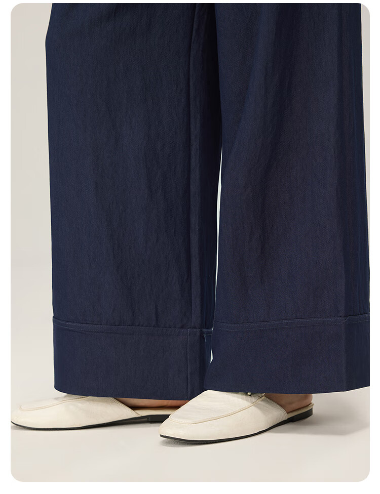 BOPRUIEY Women's High-Waist Casual Pants 2025 Autumn New Straight-Leg Loose Versatile Premium Draped Wide-Leg Trousers 13