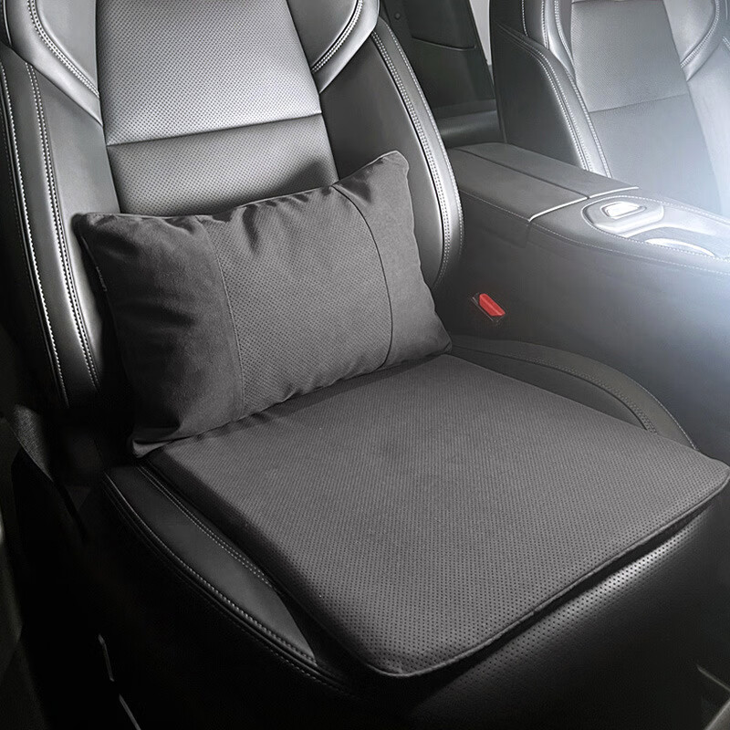 Dijialun Faux Fur Car Seat Cushion, Ventilated And Breathable, Bamboo Charcoal Memory Foam, Suede Office And Tea Room Height-Increasing Car Seat Pad