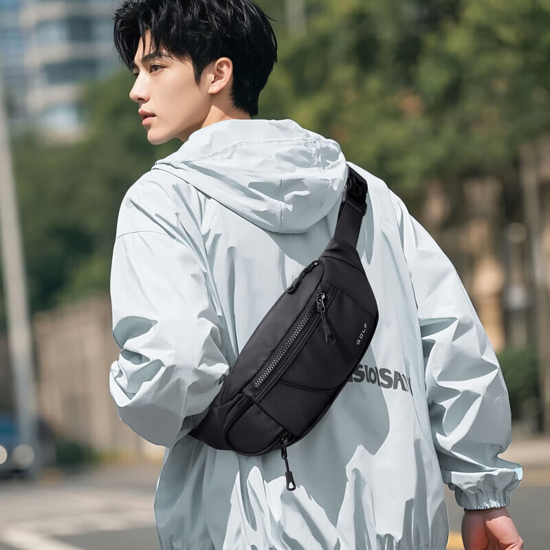 GOLF Casual Chest Bag, Men's Crossbody Bag, Cycling Phone Bag, Water-Resistant Shoulder Bag, Outdoor Small Messenger Bag, Sports Waist Pack