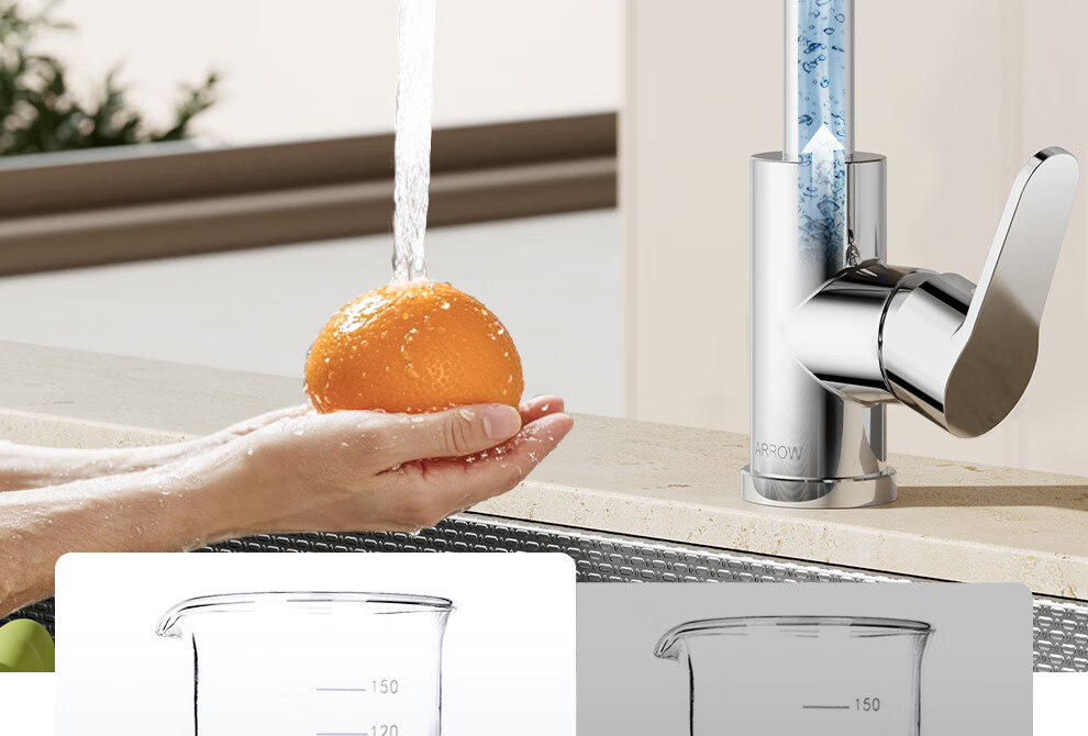 ARROW Kitchen Faucet Dual Control Hot and Cold 360-Degree Rotatable AE45402CP 15