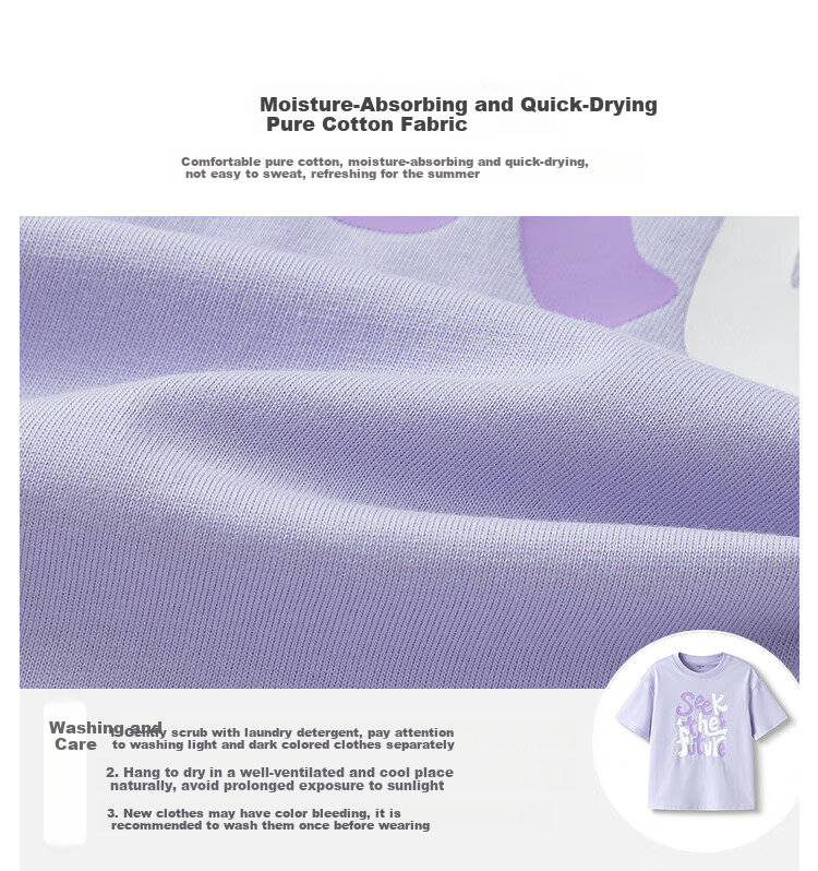 BALABALA Children's Short-Sleeve T-Shirt for Boys And Girls, Baby Summer Wear, Moisture-Wicking And Quick-Drying Top 208225117219 3