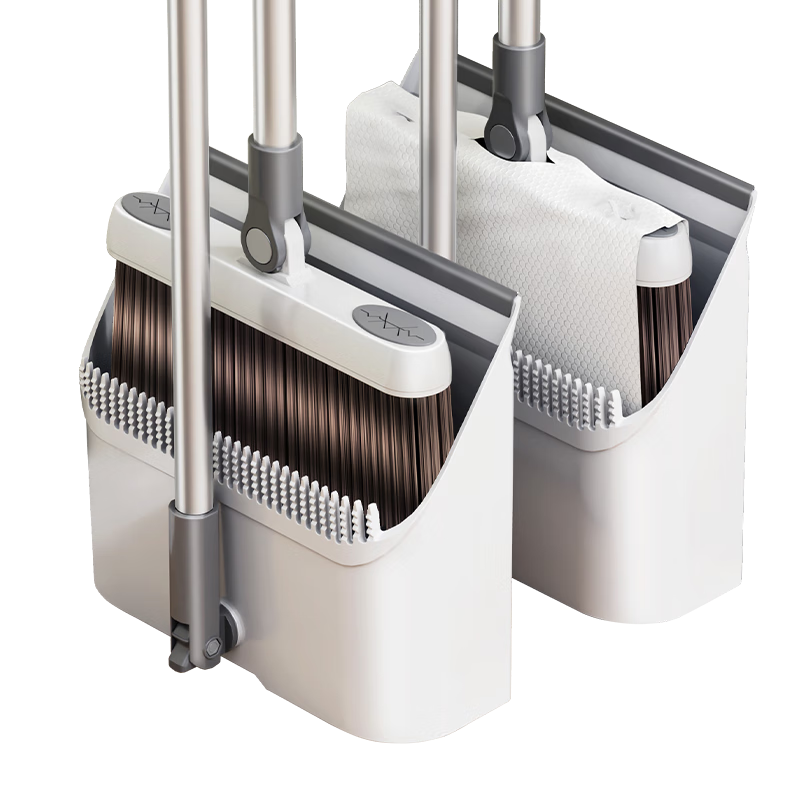 Jiabangshou Magnetic Broom And Dustpan Set, Two-Piece Household Rotating Broom with Folding Comb-Shaped Dustpa