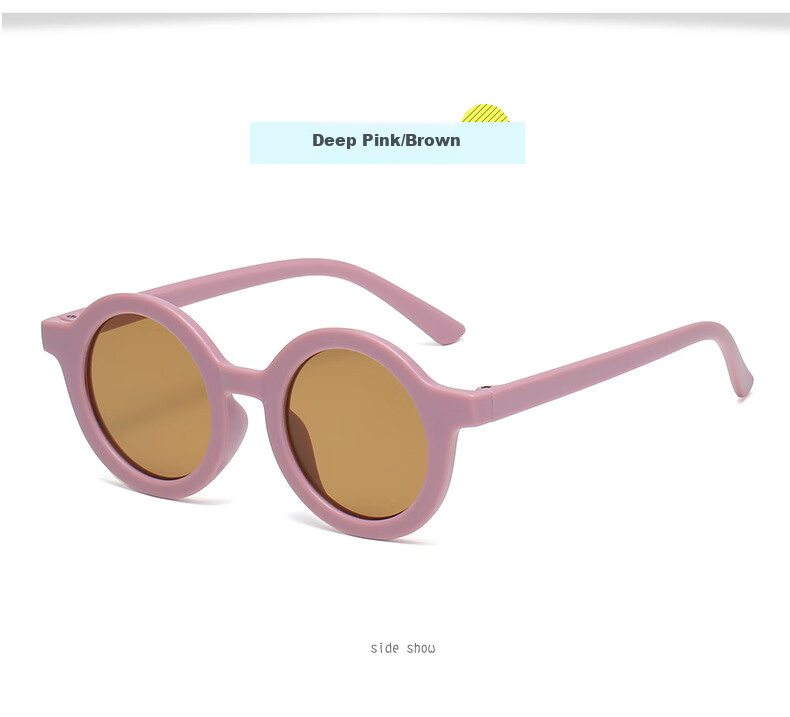 DRATRA Children's Sunglasses, Round Frame Sun Protection Glasses for Boys And Girls, Decorative Eyewear, Fashionable Cartoon Cute Desig 8