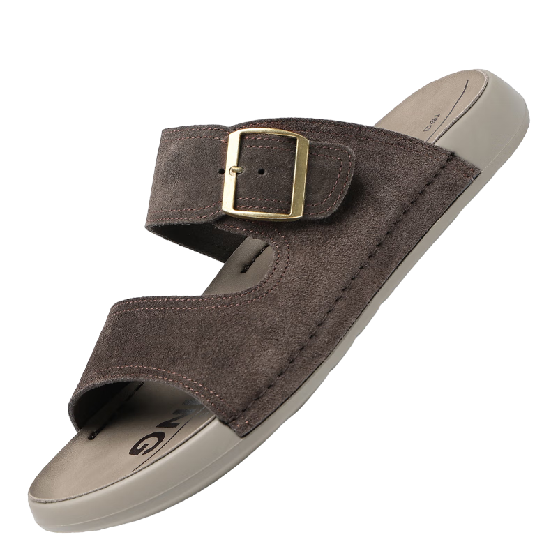 Red Dragonfly Men's Comfortable Soft Sole Casual Slip-On Sandals WTT250861 Brown Size 40