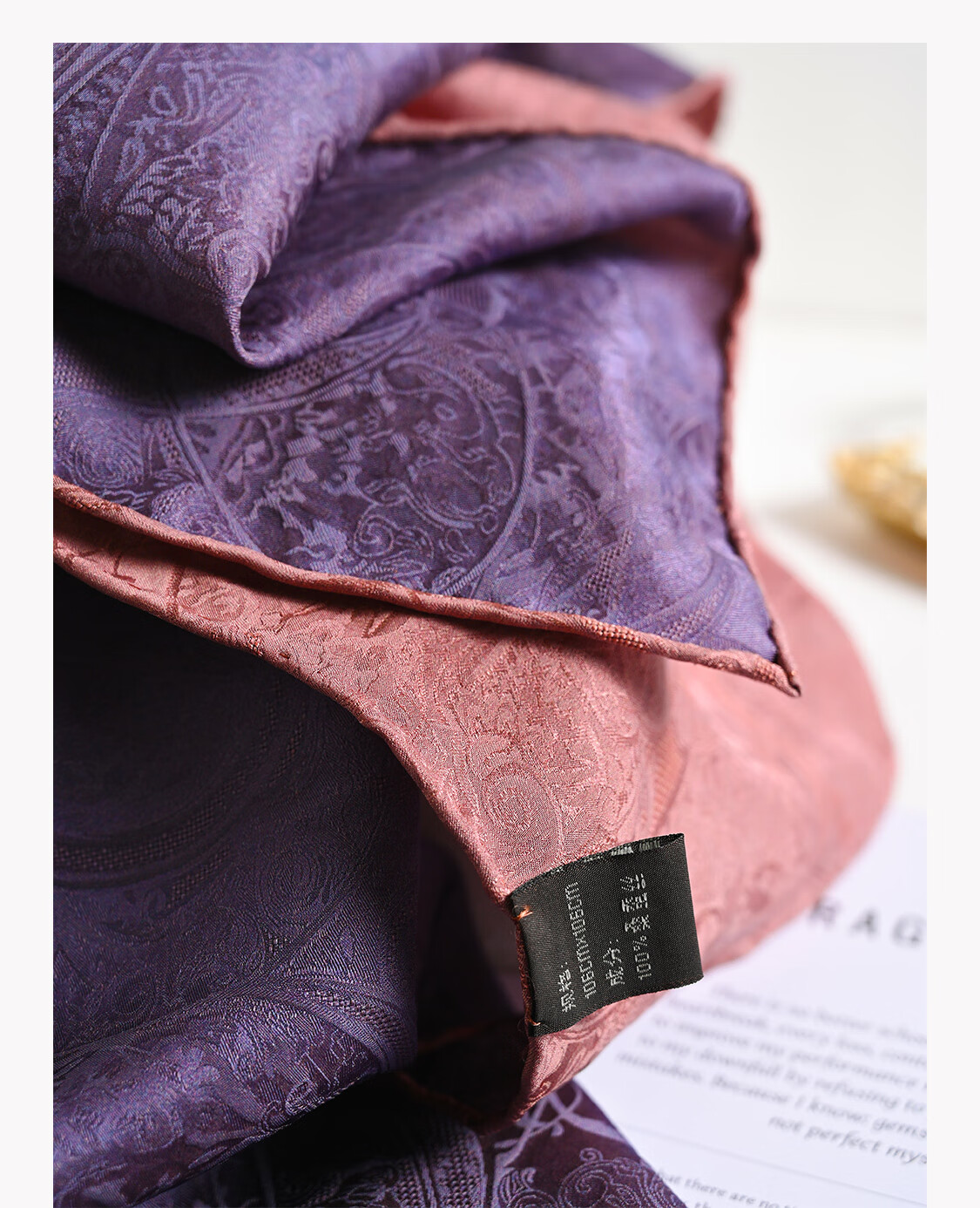 Hangsi Mansion Pure Silk Mulberry Silk Scarf Inner Wear Square Scarf Gift for Mom Women's Day Birthday Luxury Gray Floral 18
