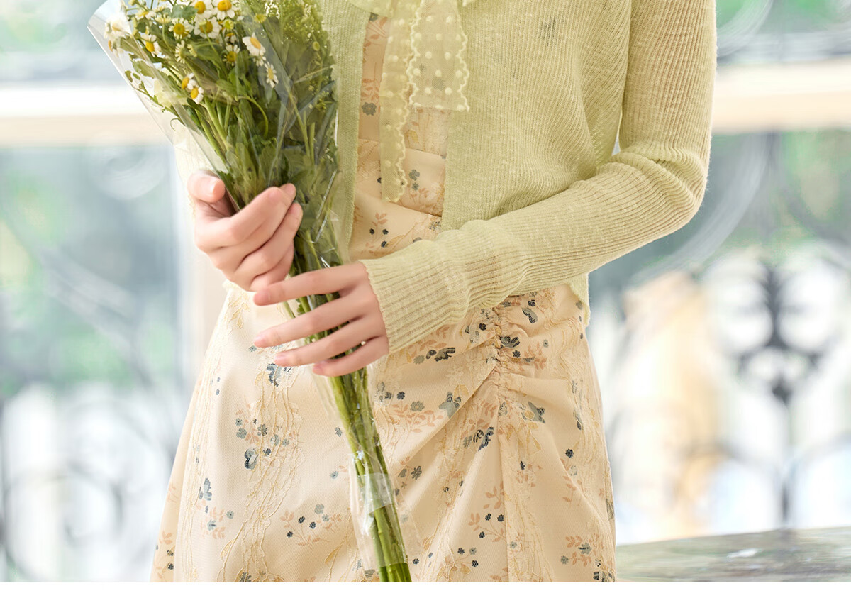 Pincai Women's Summer Ice Silk Lace Tie Cardigan Thin Shawl Air Conditioning Shirt P52Z070 61