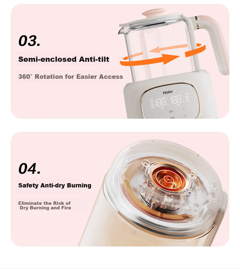 Haier Household Electric Kettle 1.2L, Smart Constant Temperature Baby Formula Maker, Insulated Water Purifier for Milk Powder And Tea Brewing, HBM-H121S 8