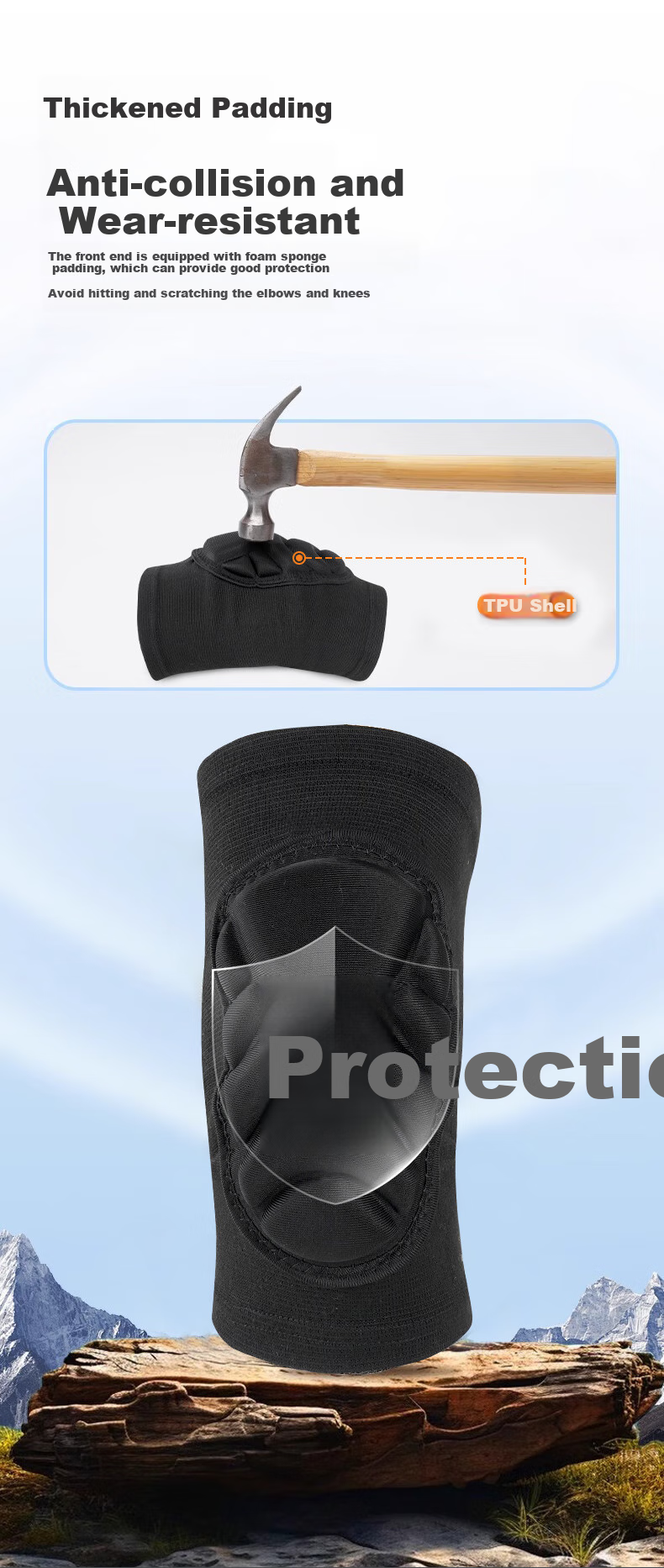 NAILEKESI N Knee And Elbow Pads, Tactical Four-Piece Set, Thickened, New Recruit Training, Pre-Enlistment Kit, Crawling Obstacle, Anti-Collision Set 4