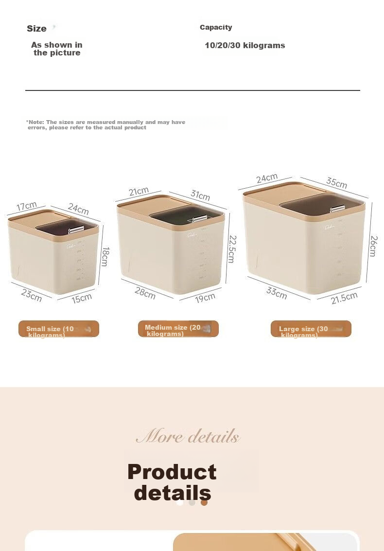 YOUQIN Rice Container with Sealing, Household Insect-Proof And Moisture-Proof Rice Storage Bin, 2026 New Model, Rice Storage Box, Flour Storage Jar 11