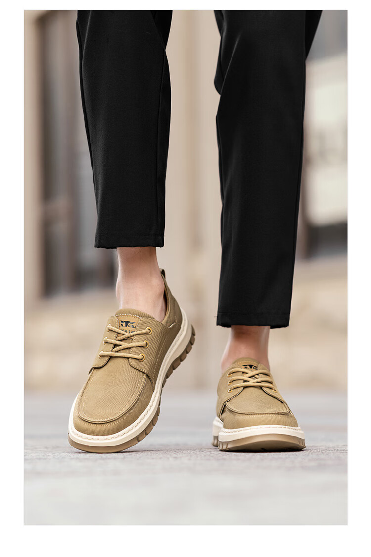 Bull Family Men's Summer Breathable Old Beijing Cloth Shoes Soft Sole Lightweight Slip-On Casual Canvas Loafers Men's Moccasins 25