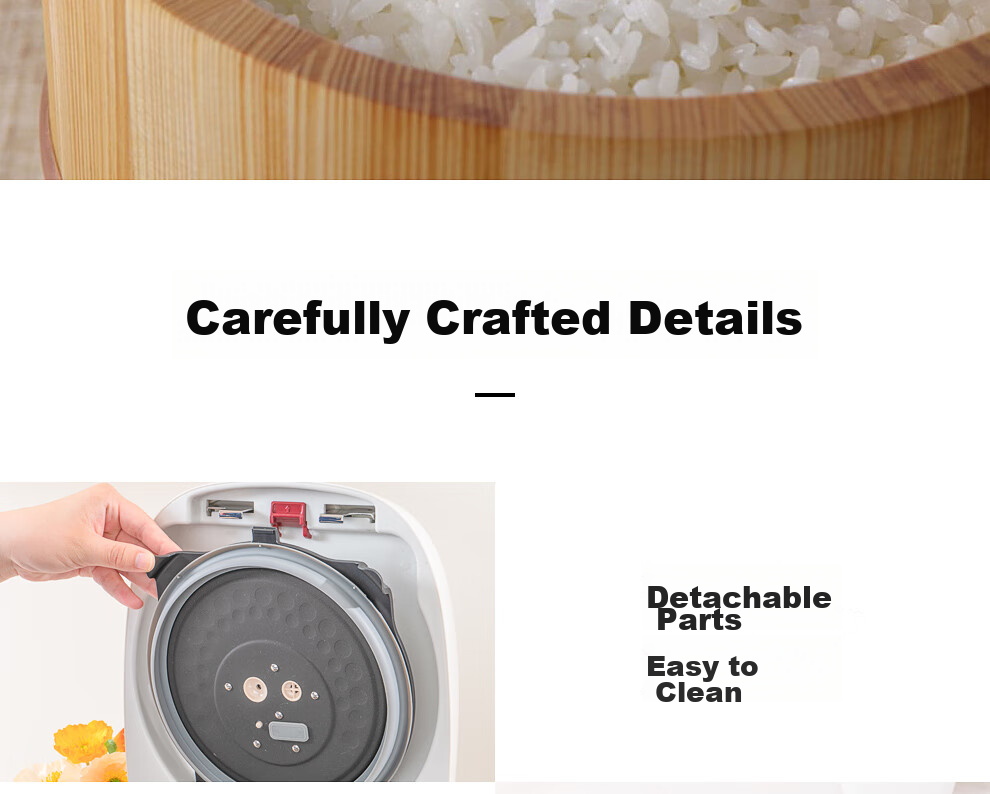 TIGER Rice Cooker Pro Smart Variable Pressure IH Japanese Imported Earthenware Coated Pressure Rice Cooker for 2-3 People, Glossy White, 3L, JPT-H10C 34