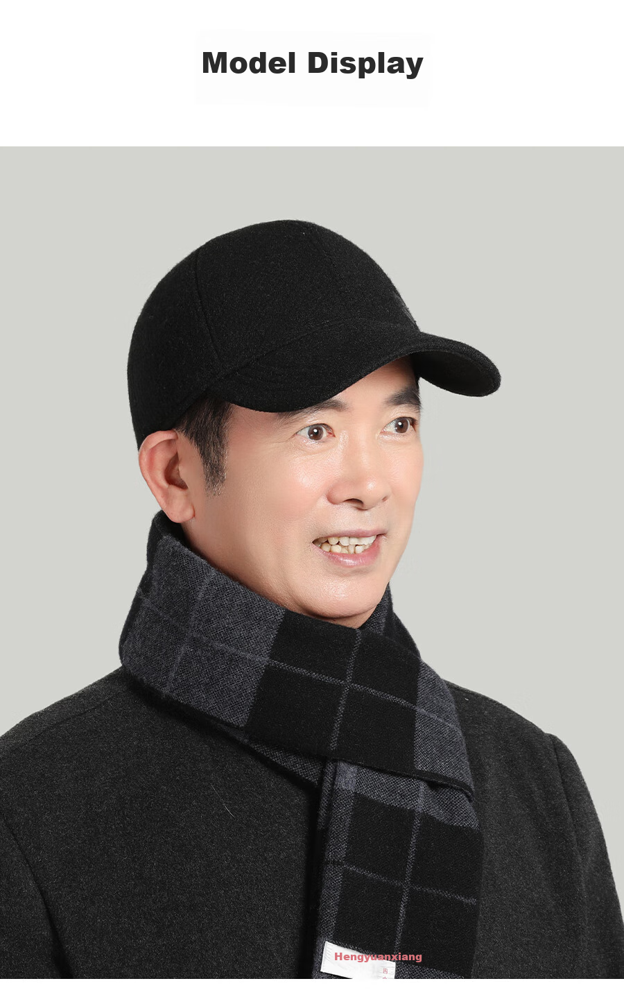 Hengyuanxiang Men's Winter Hat, Warm for Middle-Aged And Elderly, Thick Ear Protection Baseball Cap, Birthday Gift for Dad 9