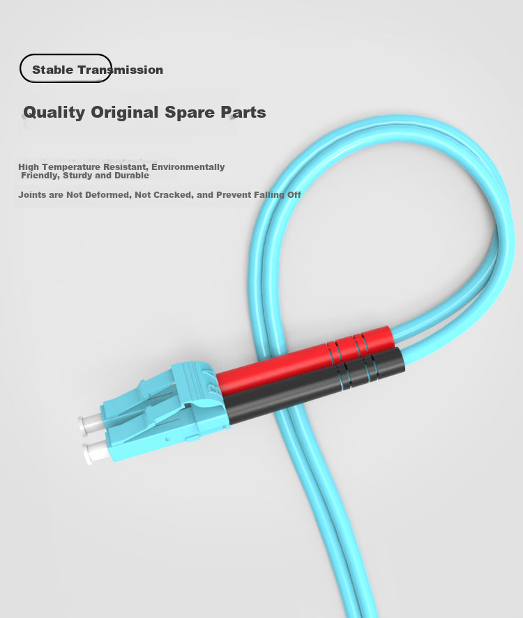Nokoxin Telecom-Grade 10 Gigabit Multi-Mode Dual-Core Fiber Optic Patch Cable OM3 Multi-Mode Dual-Core Bend-Resistant Pigtail Fiber Optic Module Data Core Computer Room Communication Connection Fiber Optic Pigtail LC-LC, 3 Meters 9